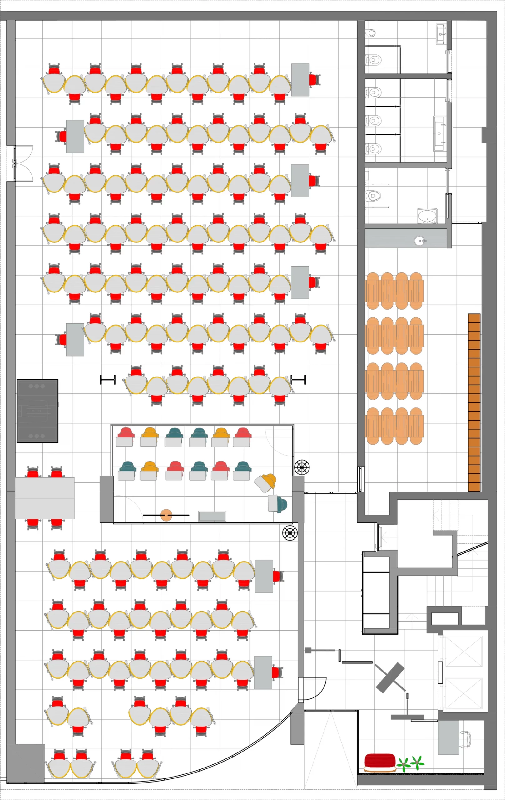 Layout of the Floor 0 of the new office space of Medicare 